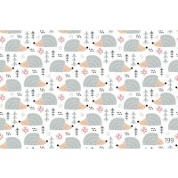 Baumwollstoff Kinderstoff Mit Igel-Muster – 160 Cm Breit, 130 G/m², Öko-Tex Zertifiziert