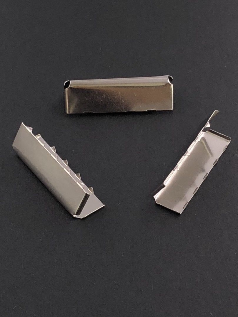 Gurtbandende 30mm silber 5 St. Gurtband Endstück 10 St.