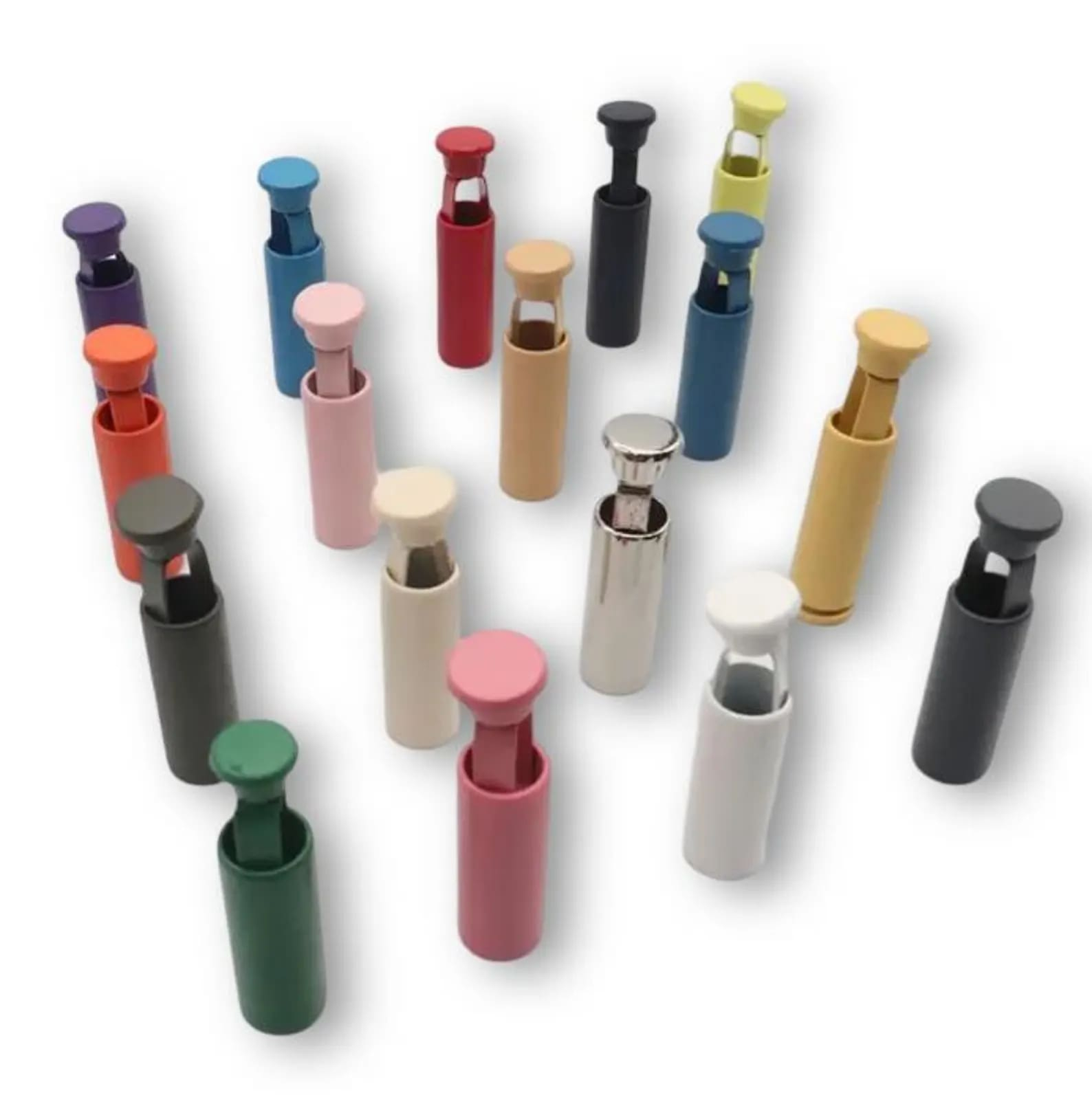 Kordelenden, Endstück bunt, Metall, für Kordel 5mm, 6mm