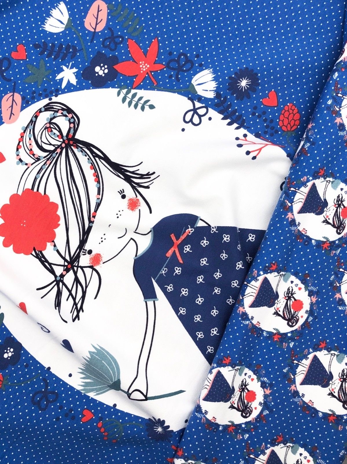 Staghorn Jersey Stoffe Meterware Staghorn Design Stoffe Jersey