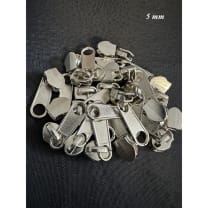Zipper Reißverschlussschieber Spirale 5mm Farbe silber