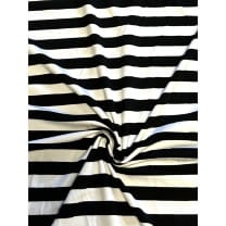 Viskose Jersey Ringel 2cm schwarz Breite 170cm