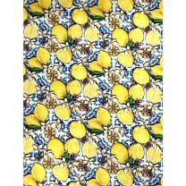 Canvas Digital Stoff Dekostoff Baumwollstoff Zitrone