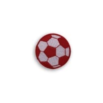 Applikation Fußball Bügelbild in rot/weiß