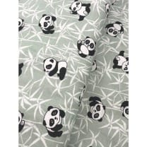 Baumwollstoff Kinderstoff Panda Bär mint Breite 160cm