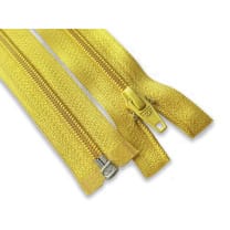 Reißverschluss teilbar Spirale 55 cm gelb