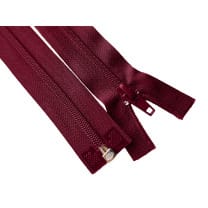 Reißverschluss teilbar Spirale 55 cm weinrot