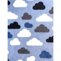 Fleecestoff Wolke hellblau doppelseitig Breite 150 cm ab 50cm