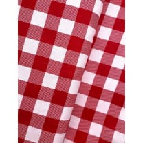 Canvas Stoff Dekostoff Baumwollstoff Karo wasserdicht Breite 140 cm rot