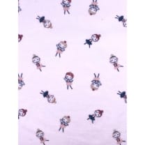 Nicky Stoff Velours Kinderstoff Ballerina, ecru