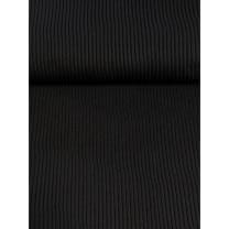 Bündchen Stoff Grobstrick gerippt meliert schwarz Breite 35cm