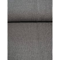 Bündchen Stoff Grobstrick gerippt meliert grau Breite 35cm