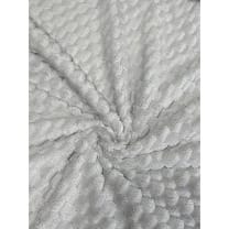 Fellimitat Honigwabe 3 D Plüsch Kuschelweich grau