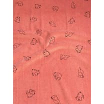 Nicky Stoff Velours Kinderstoff Elefant Pfirsich