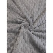 Fellimitat Honigwabe 3 D Plüsch Kuschelweich dunkelgrau