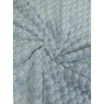 Fellimitat Honigwabe 3 D Plüsch Kuschelweich hellblau
