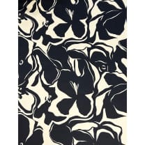 Baumwolle Satin Baumwollsatin Blumen schwarz