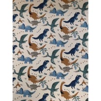 Sweat French Terry Dinos Kinderstoff beige