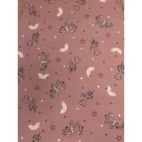 Softshell Jackenstoff Kinderstoff Einhorn altrosa