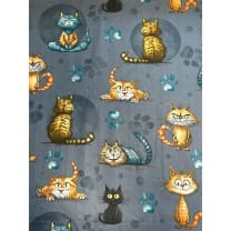 Baumwollstoff Dekostoff Katzen Breite 160cm