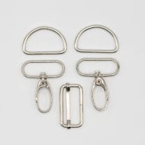 Taschenzubehör Taschen Accessoires Set Metall Breite 3 cm