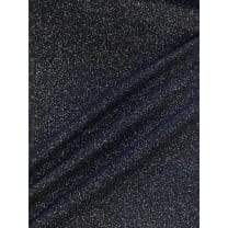 Bündchenstoff im Schlauch uni mit Glitzer Silber Lurex Schwarz