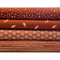 Stoffpaket Stoffset Baumwolle in ziegelrot