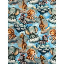 Jersey Stoff Kinderstoff Digitaldruck Tiere