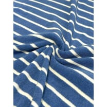 Frottee Stoff Kinderstoff Muster Streifen royalblau