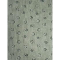 Double Gauze Musselin Stoff Schnuffeltuch Igel altgrün ab 50cm