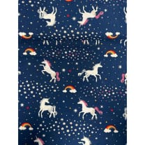 Dekostoff Baumwolle Stoff Einhorn Glow in the dark