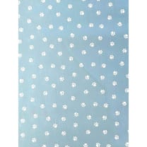 Baumwollstoff Dekostoff Hellblau Pfoten