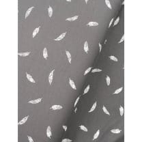 Jersey Stoff Kinderstoff Federn anthrazit