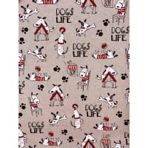 Dekostoff Baumwolle Stoff Leinenoptik Dogs Life Breite 140 cm
