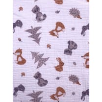 Double Gauze Musselin Stoff Schnuffeltuch Tierchen