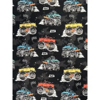 Jersey Stoff Kinderstoff Digitaldruck Burnout Monsters