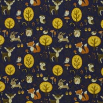 Jersey Stoff Kinderstoff Waldtiere 