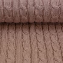 Strickstoff Zopfstrick Baumwolle altrosa