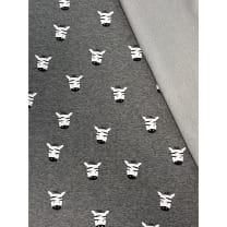 Alpenfleece Muster Zebra grau meliert Breite 150 cm