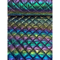 Steppstoff Jackenstoff silber bunt