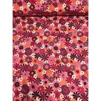 Steppstoff Velvet Kinderstoff Digital Blümchen