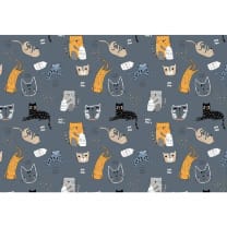 Baumwollstoff Kinderstoff Hund granitgrau Breite 160 cm