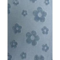 Baumwolle uni Jacquard Blümchen ab 50 cm hellblau