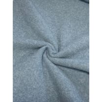 Wollfleece Schurwolle Stoff meliert rauchblau
