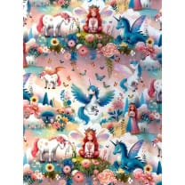 Jersey Stoff Kinderstoff Digitaldruck Einhorn Fee
