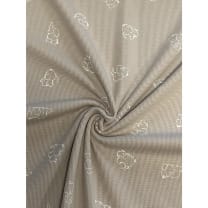 Baumwollstoff Waffeljersey Waffelstrick Elefant sand