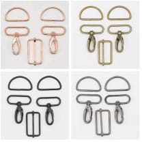 Taschenzubehör Taschen Accessoires Set Metall Breite 40 mm