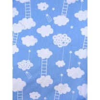 Baumwollstoff Kinderstoff Wolke hellblau Breite 160cm ab 50 cm