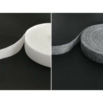 100 m Nahtband Kantenband Formband grau weiß 15 mm