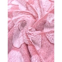 Pelz Stoff Herz Fleece Fellimitat Breite 165 cm rosa